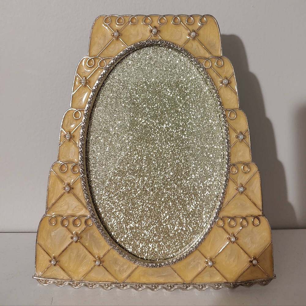 Wedding Cake Yellow and Gold Picture Frame